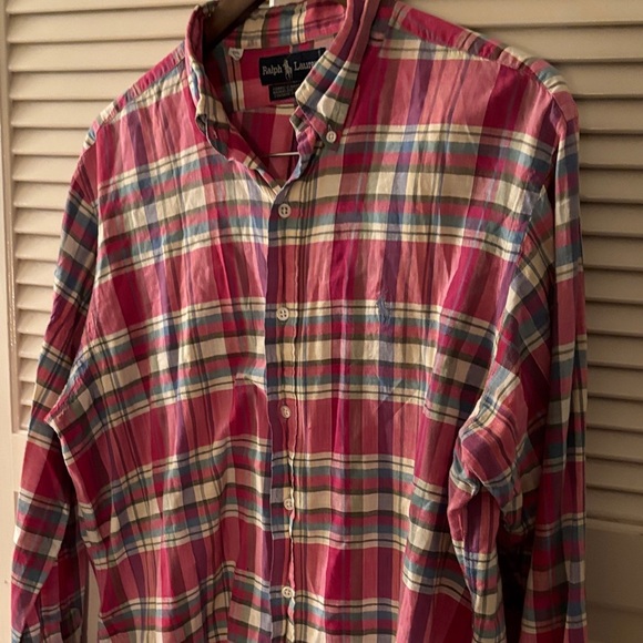 Ralph Lauren Men's Plaid Button Down Shirt XL Classic - Picture 5 of 7